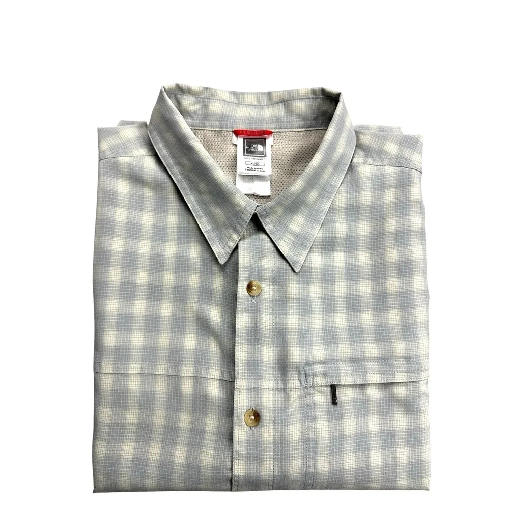 The North Face Men's Performance Short Sleeve Gingham‎ Shirt – Modal Blend, XL